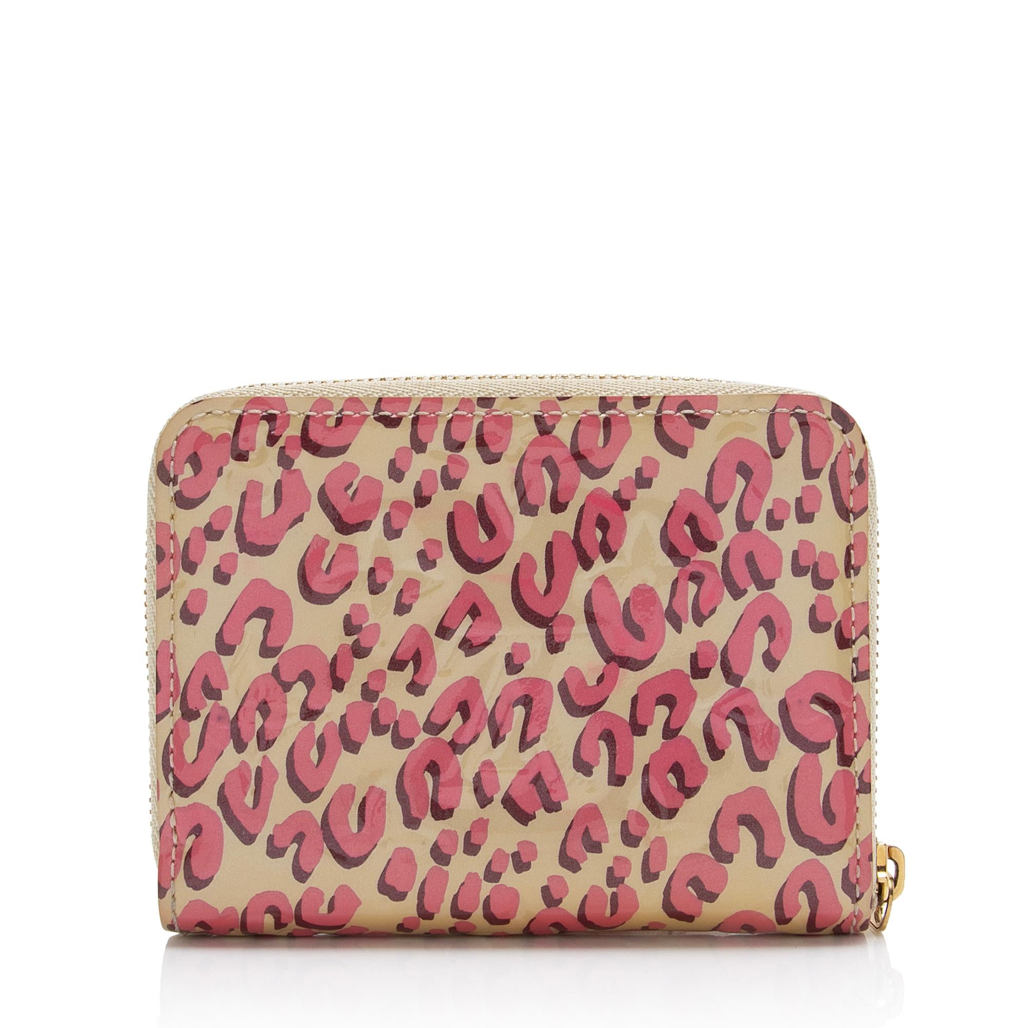 Louis Vuitton Limited Edition Stephen Sprouse Monogram Vernis Leopard Zippy Coin Purse (SHF-23584)