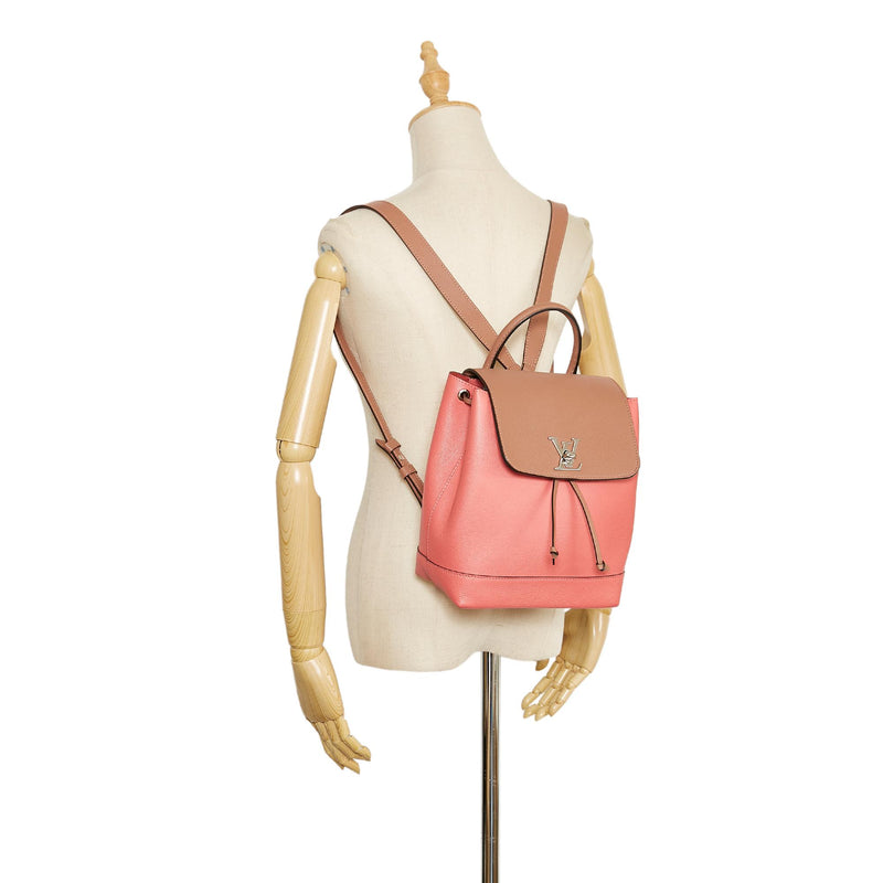 Louis Vuitton, Perforated Pink Calfskin Lockme Backpack