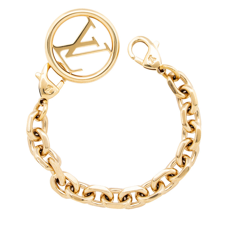 Louis Vuitton gold circle logo bracelet