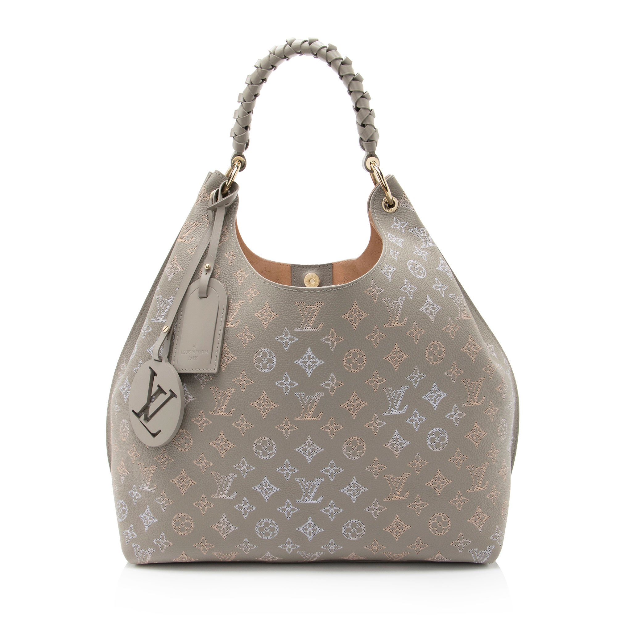Louis Vuitton Mahina Leather Flight Mode Carmel Hobo