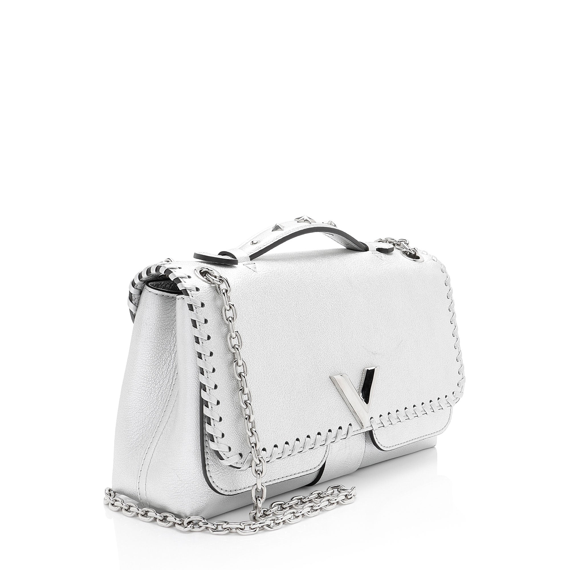 Louis Vuitton Metallic Leather Braided Very Chain Bag