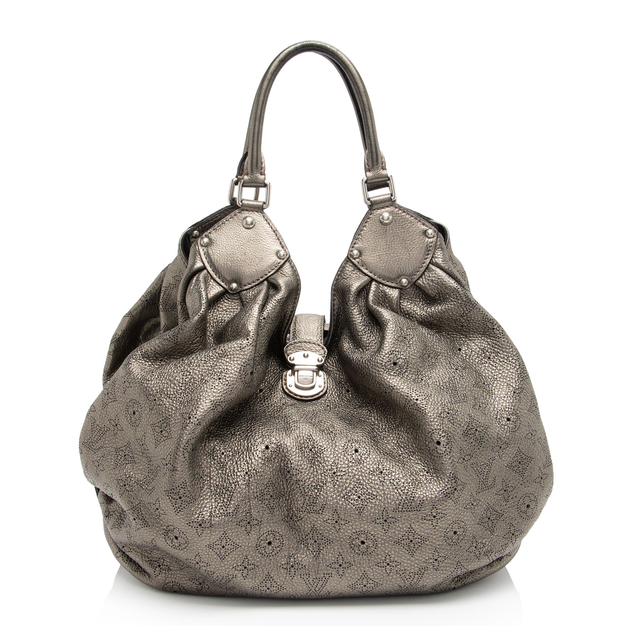 Louis Vuitton Metallic Mahina Leather XL Hobo (SHF-mvCaqy)