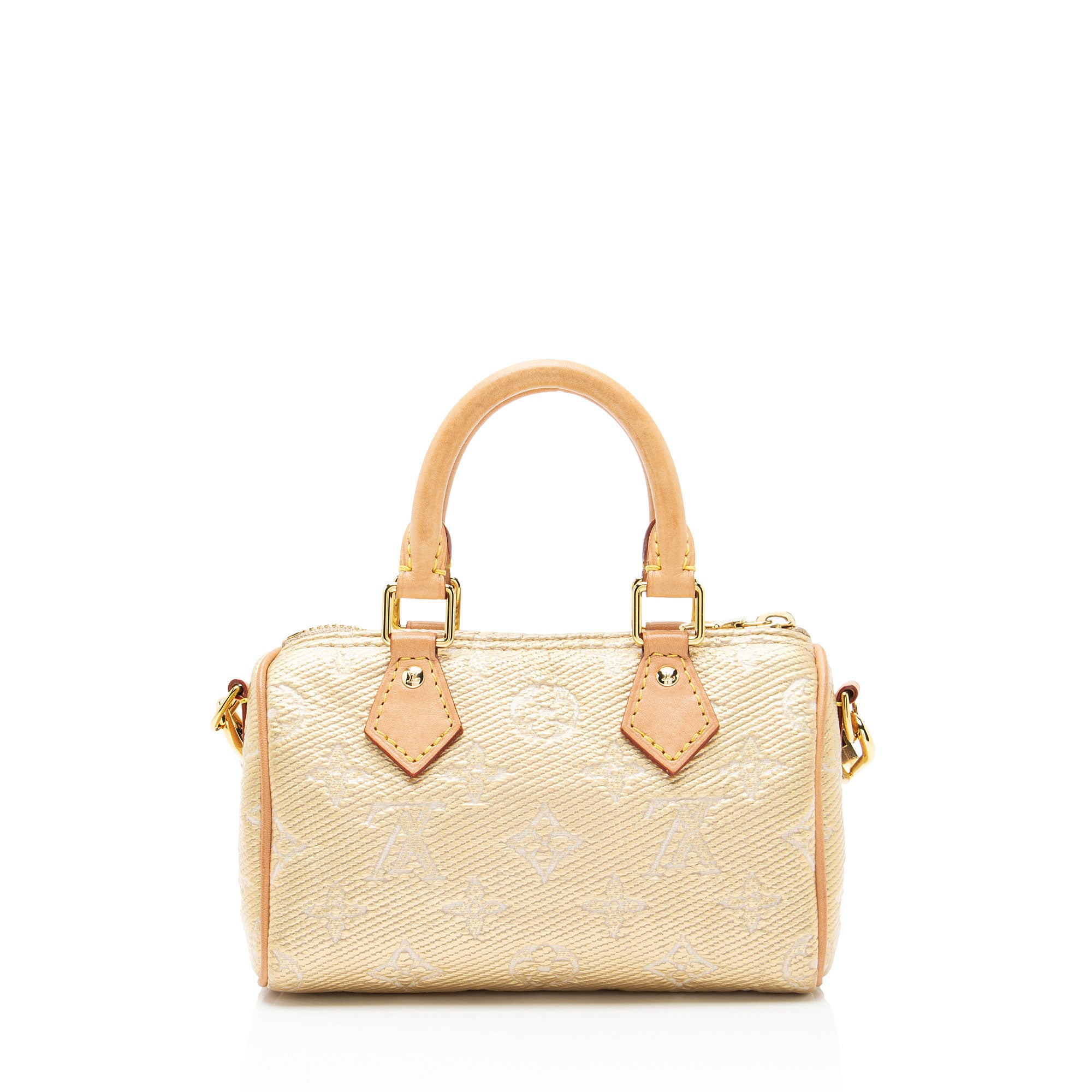 Louis Vuitton Metallic Monogram Jacquard Nano Speedy Satchel