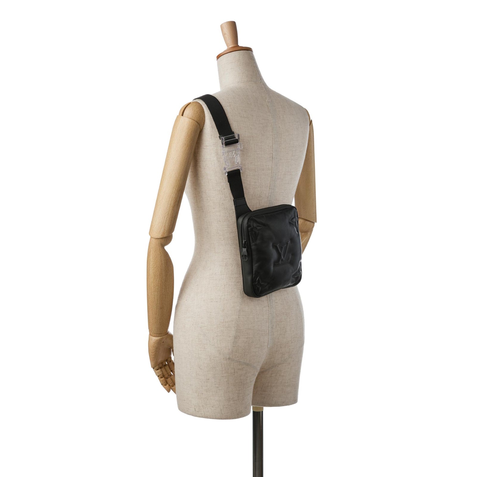 Louis Vuitton Monogram A4 Lambskin Puffer Asymmetrical Sling Bag SHG LuxeDH