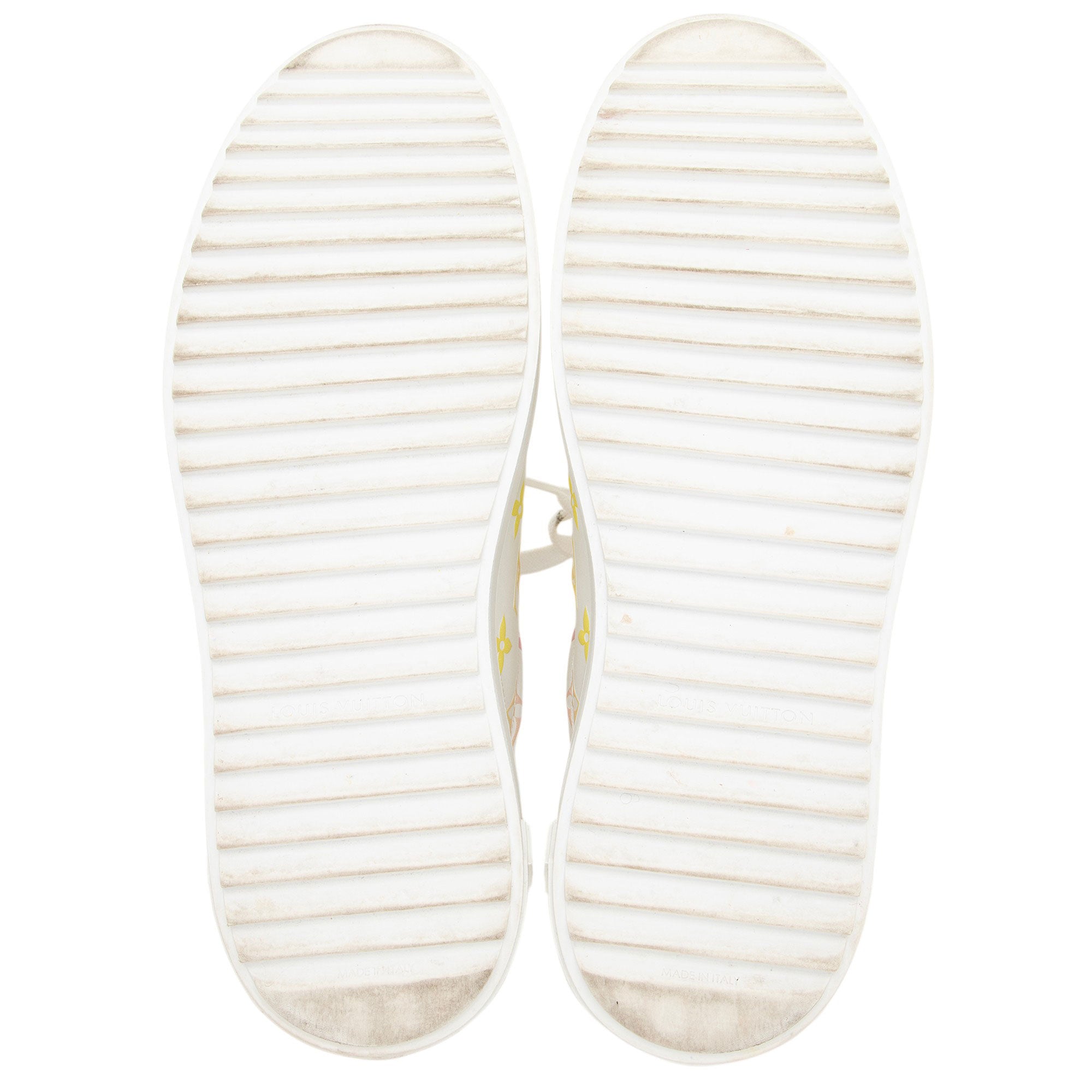 Louis Vuitton Monogram Calfskin Time Out Sneakers - Size 8.5 / 38.5