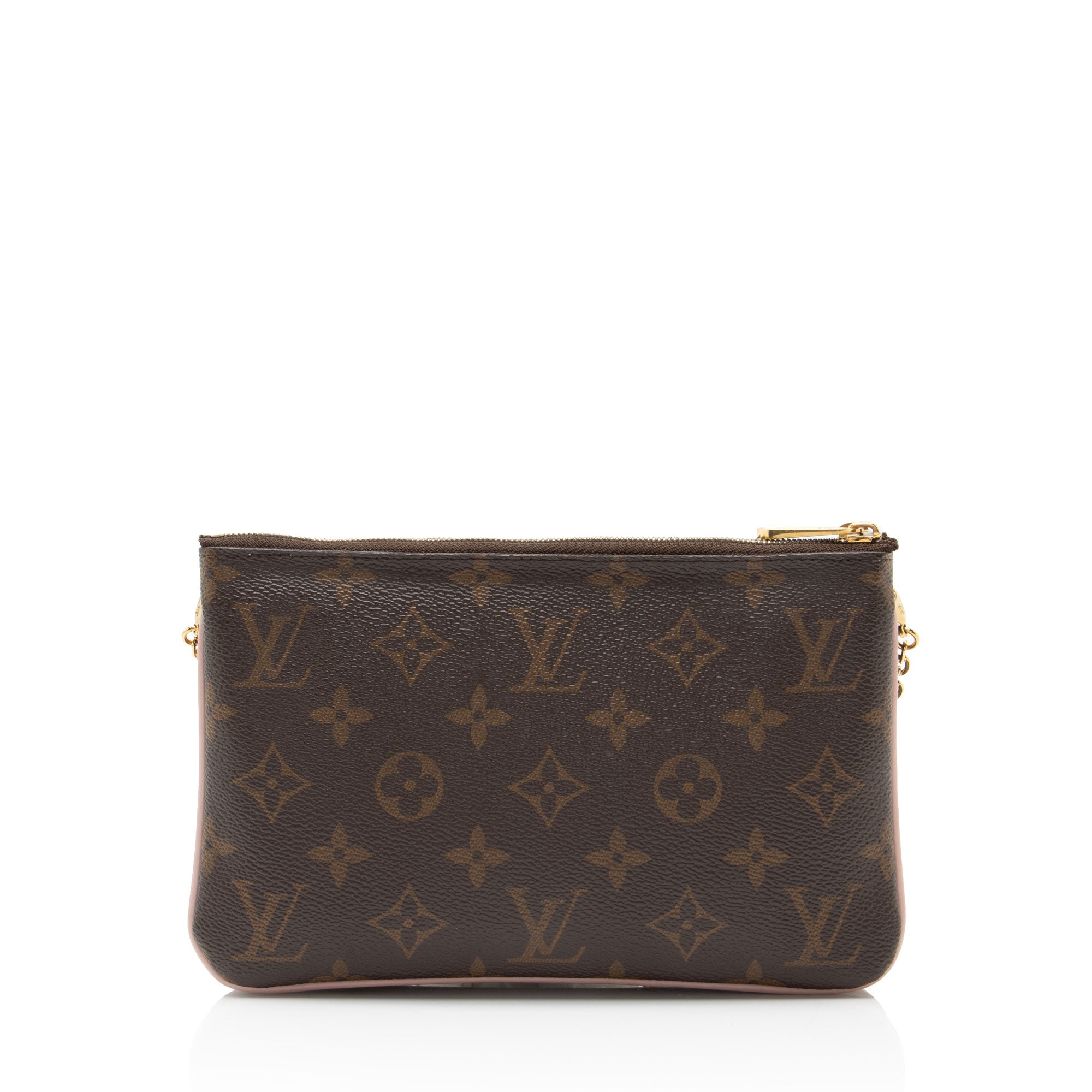 Louis Vuitton Monogram Canvas Blooming Flowers Double Zip Pochette