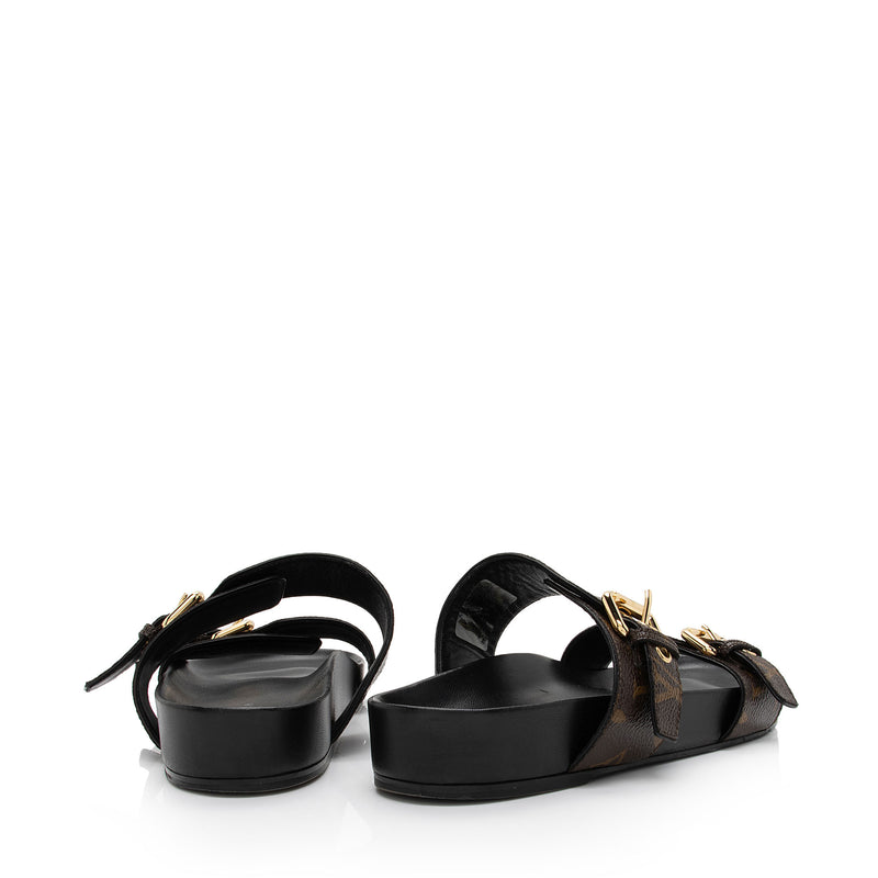 Louis Vuitton Monogram Canvas Bom Dia Sandals - Size 8 / 38 (SHF