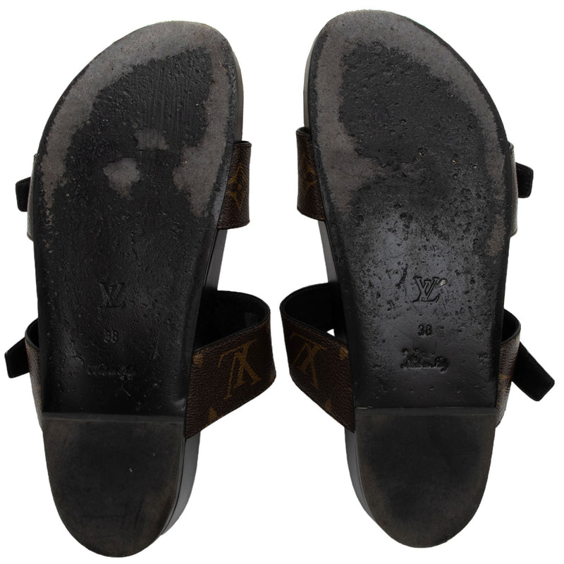 Louis Vuitton Monogram Canvas Bom Dia Flat Mule Sandals Size 8.5
