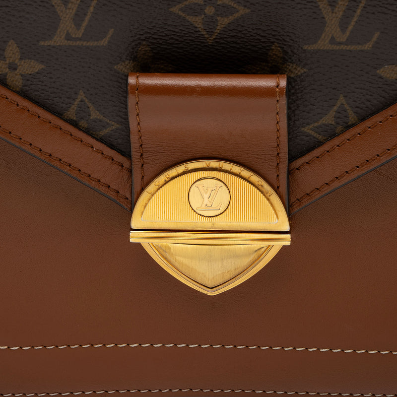 Louis Vuitton Monogram Canvas Calfskin Biface Shoulder Bag (SHF-pm4EFy)