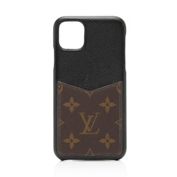 Louis Vuitton Monogram Canvas Calfskin Pro Max Bumper iPhone 11 Case (SHF-jdOzSM)