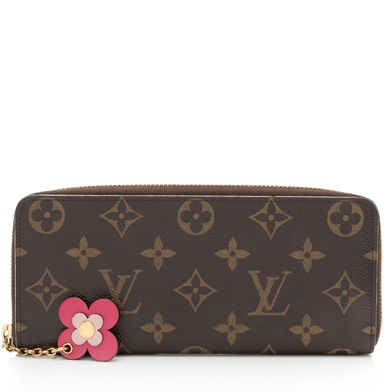 Louis Vuitton Monogram Blooming Flowers Canvas Clemence Wallet (SHF-eqBq8O)