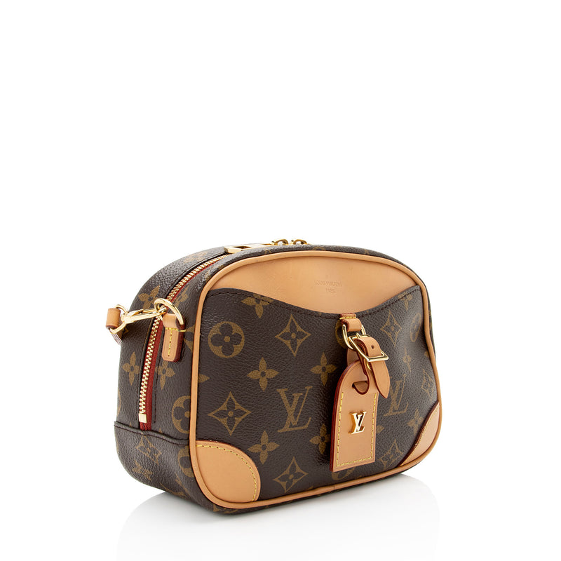 Louis Vuitton Deauville Handbag Monogram Canvas Mini Brown