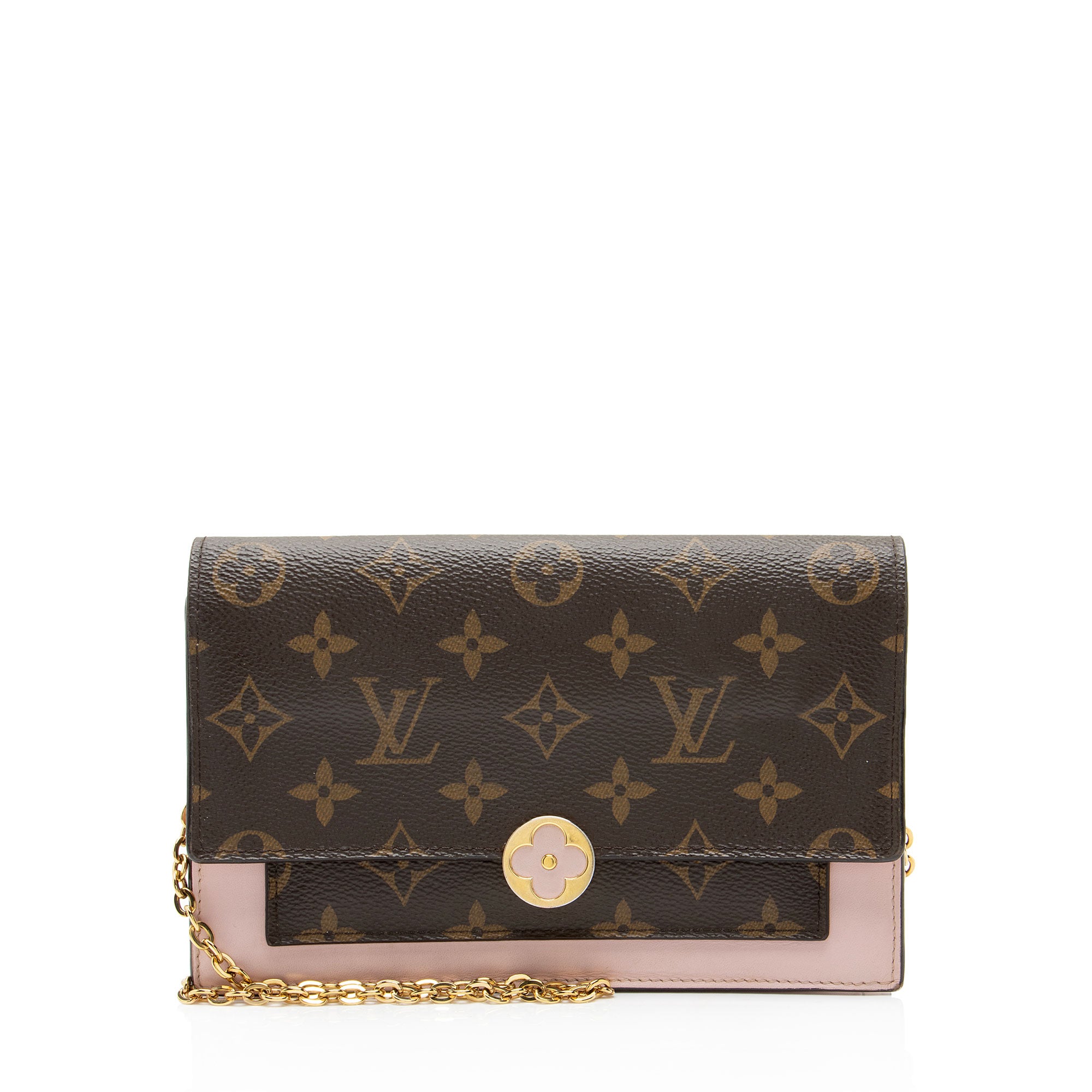 Louis Vuitton Monogram Canvas Flore Chain Wallet