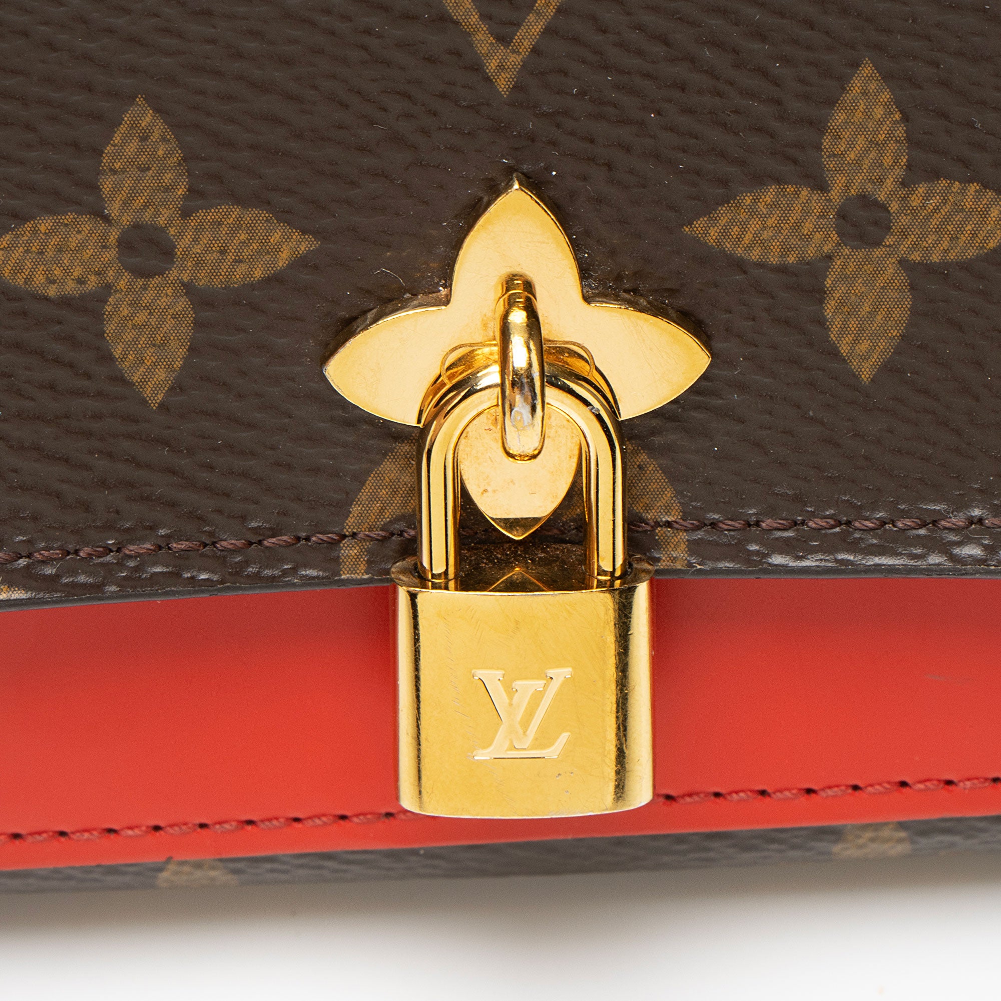 Louis Vuitton Monogram Canvas Flower Lock Compact Wallet
