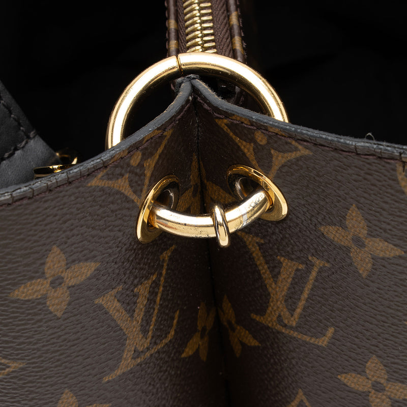 Louis Vuitton Monogram Canvas Flower Tote Top Handle Shoulder Bag