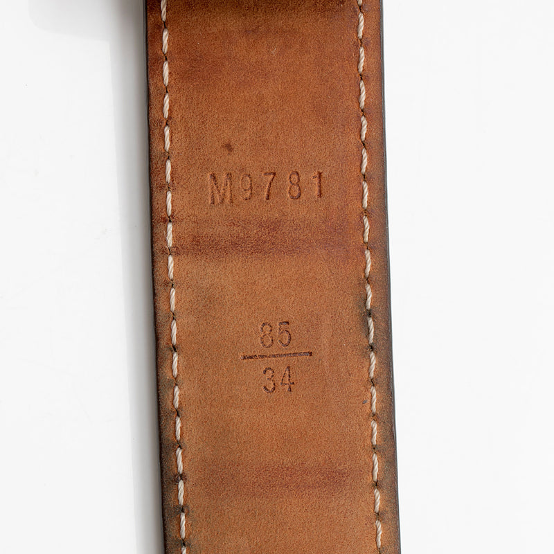 LOUIS VUITTON Monogram 40mm LV Initiales Belt 85 34 1303833
