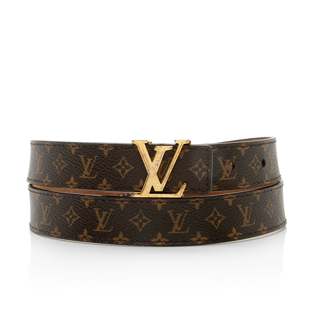 Initiales leather belt Louis Vuitton Brown size 85 cm in Leather - 32551062