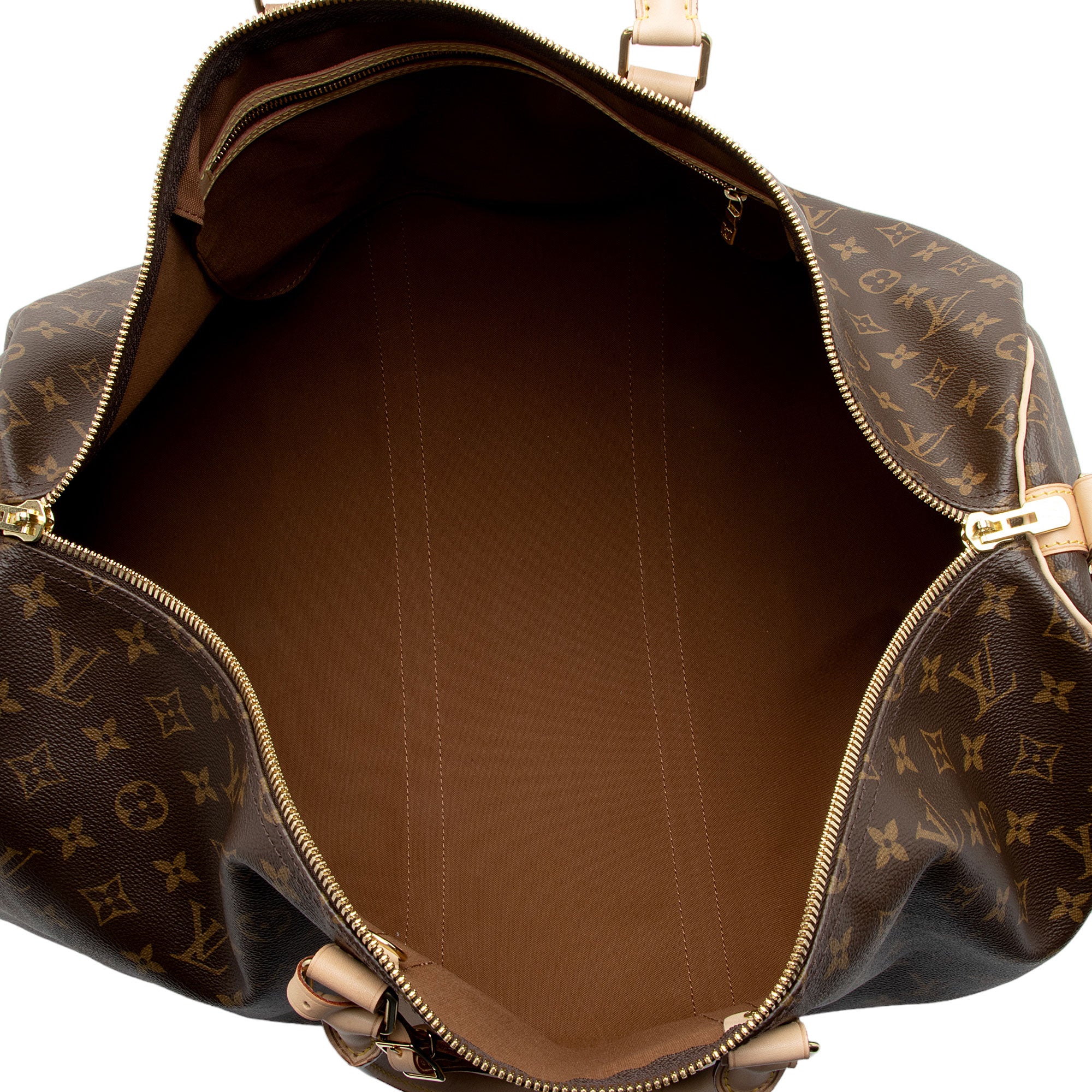 Louis Vuitton Monogram Canvas Keepall Bandouliere 55 Duffle Bag (SHF-Q