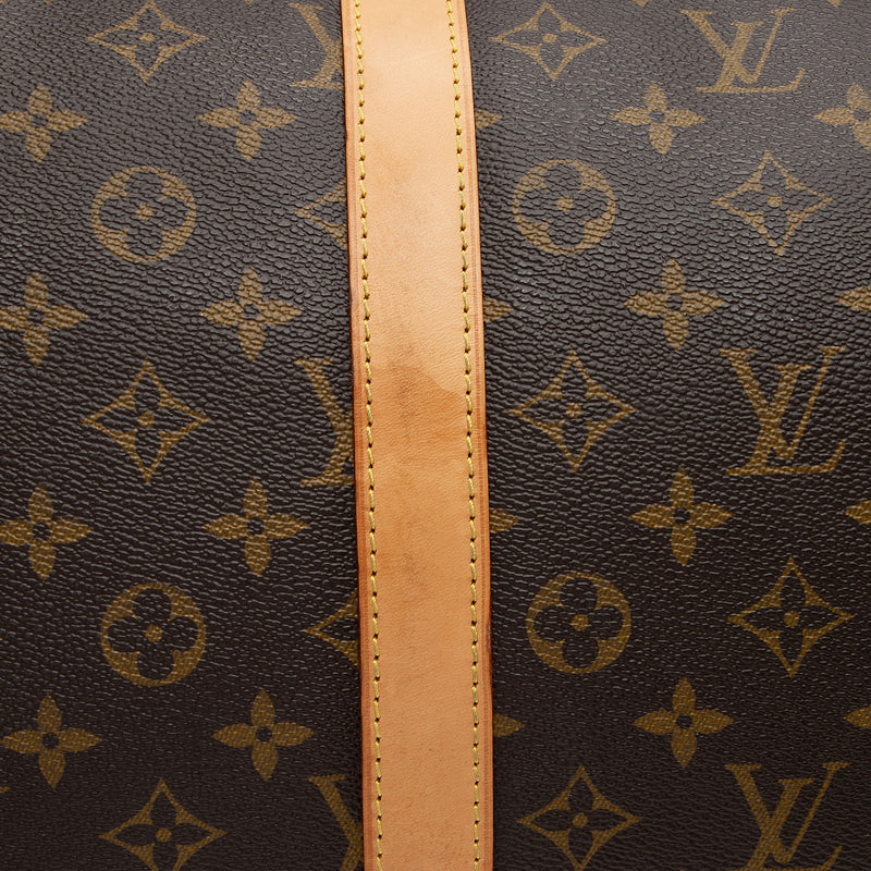 Louis Vuitton Monogram Canvas Keepall Bandouliere 55 Duffle Bag (SHF-BWjDGO)
