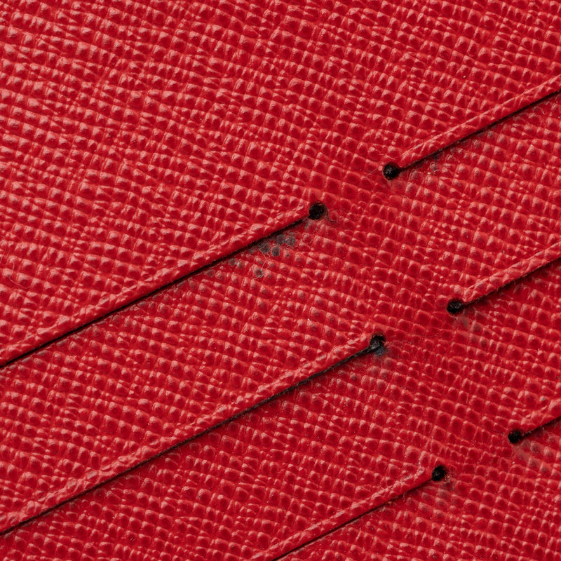 Monogram Canvas & Red Leather Kimono Wallet