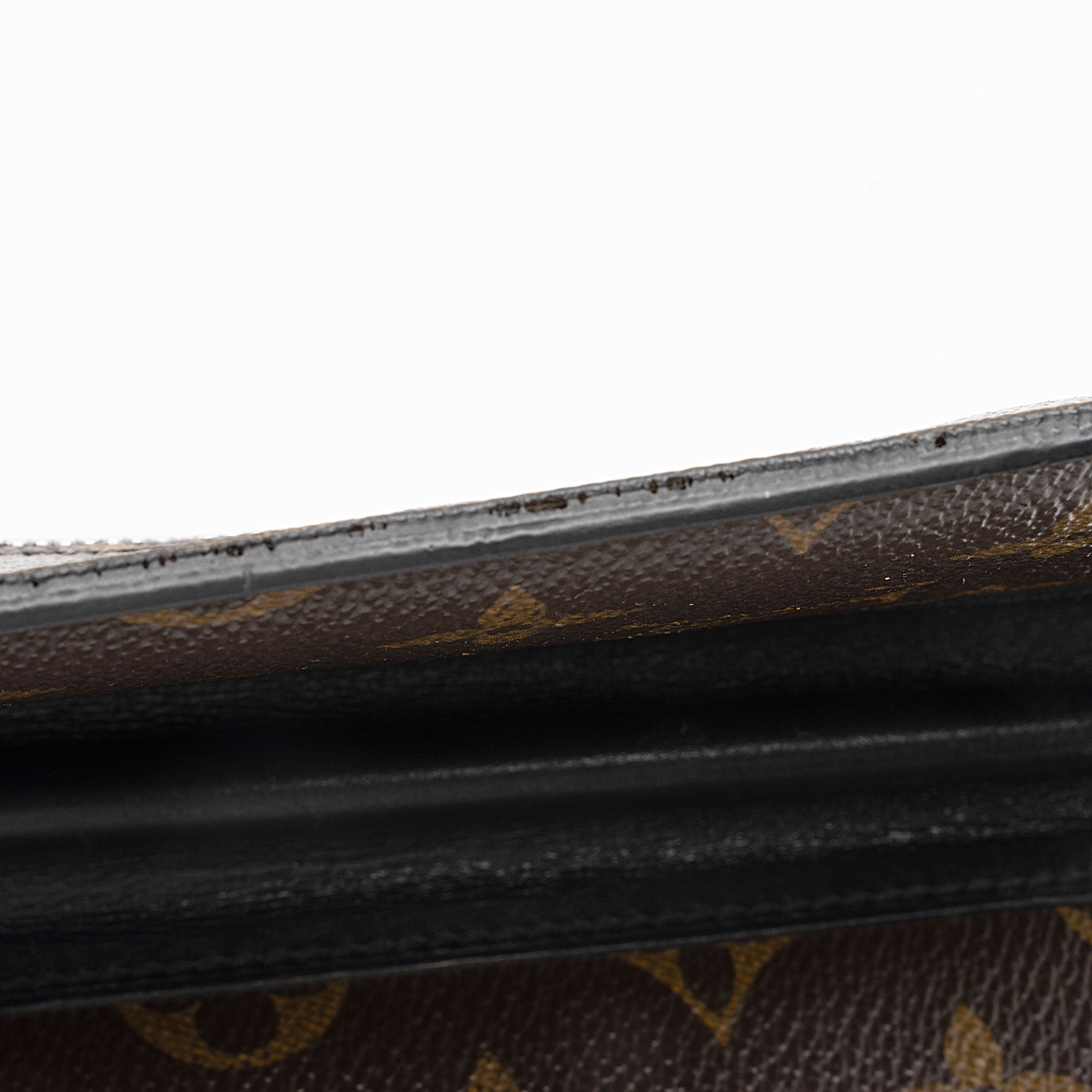 Louis Vuitton Monogram Canvas Macassar Brazza Wallet (SHF-rPonMd)