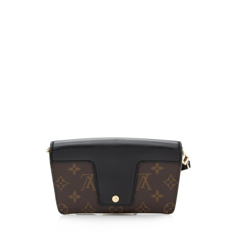 Louis Vuitton Felicie Strap & Go Monogram Canvas Crossbody Bag Black