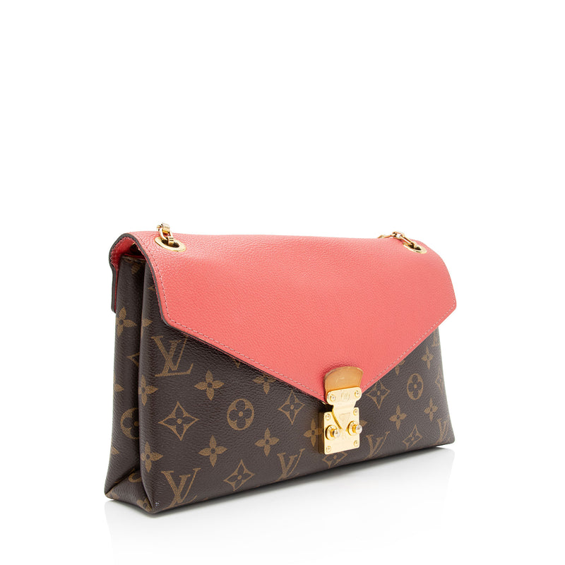 Louis Vuitton Monogram Canvas Pallas Chain Shoulder Bag (SHF-PklqEx)