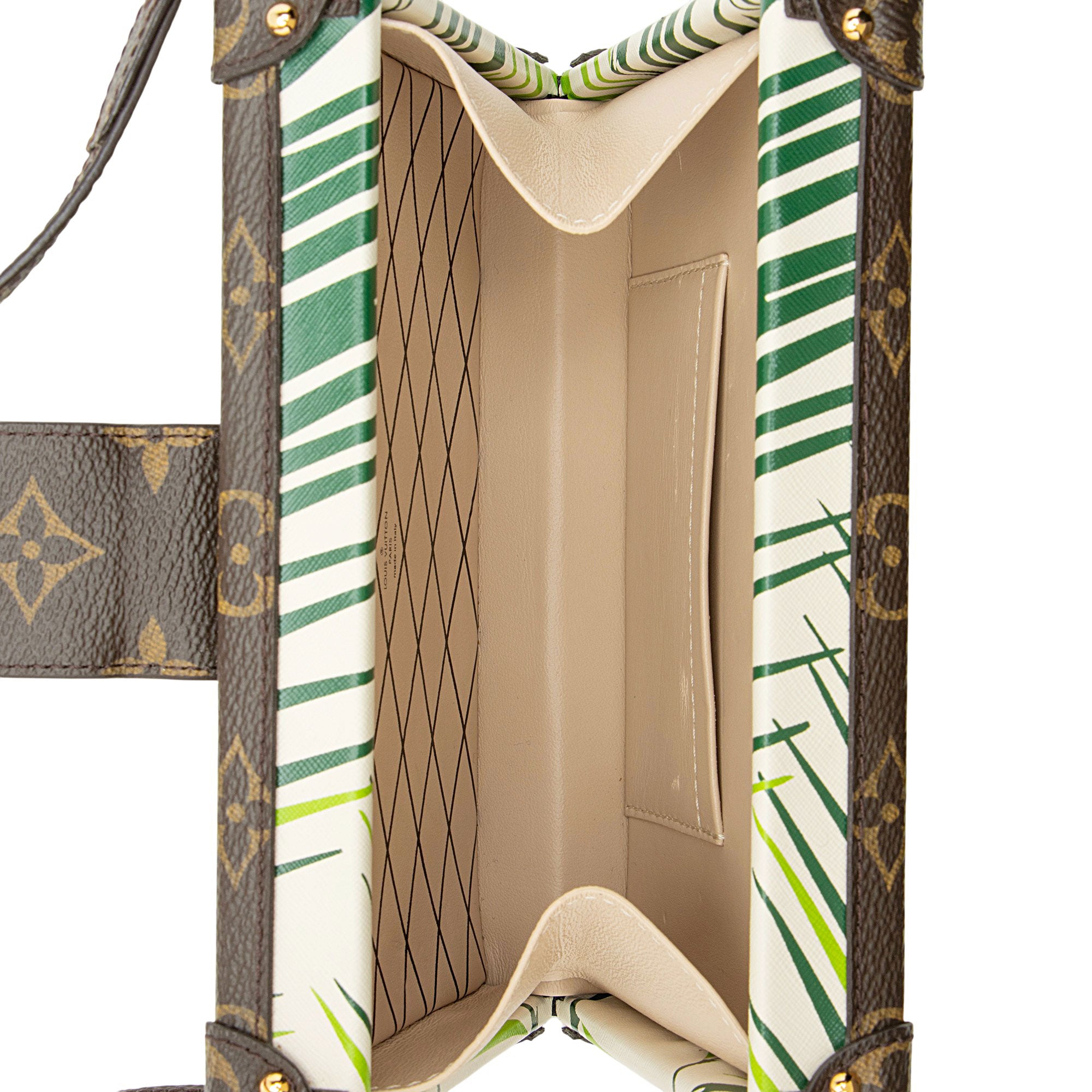Louis Vuitton Monogram Canvas Palm Petite Malle Bag