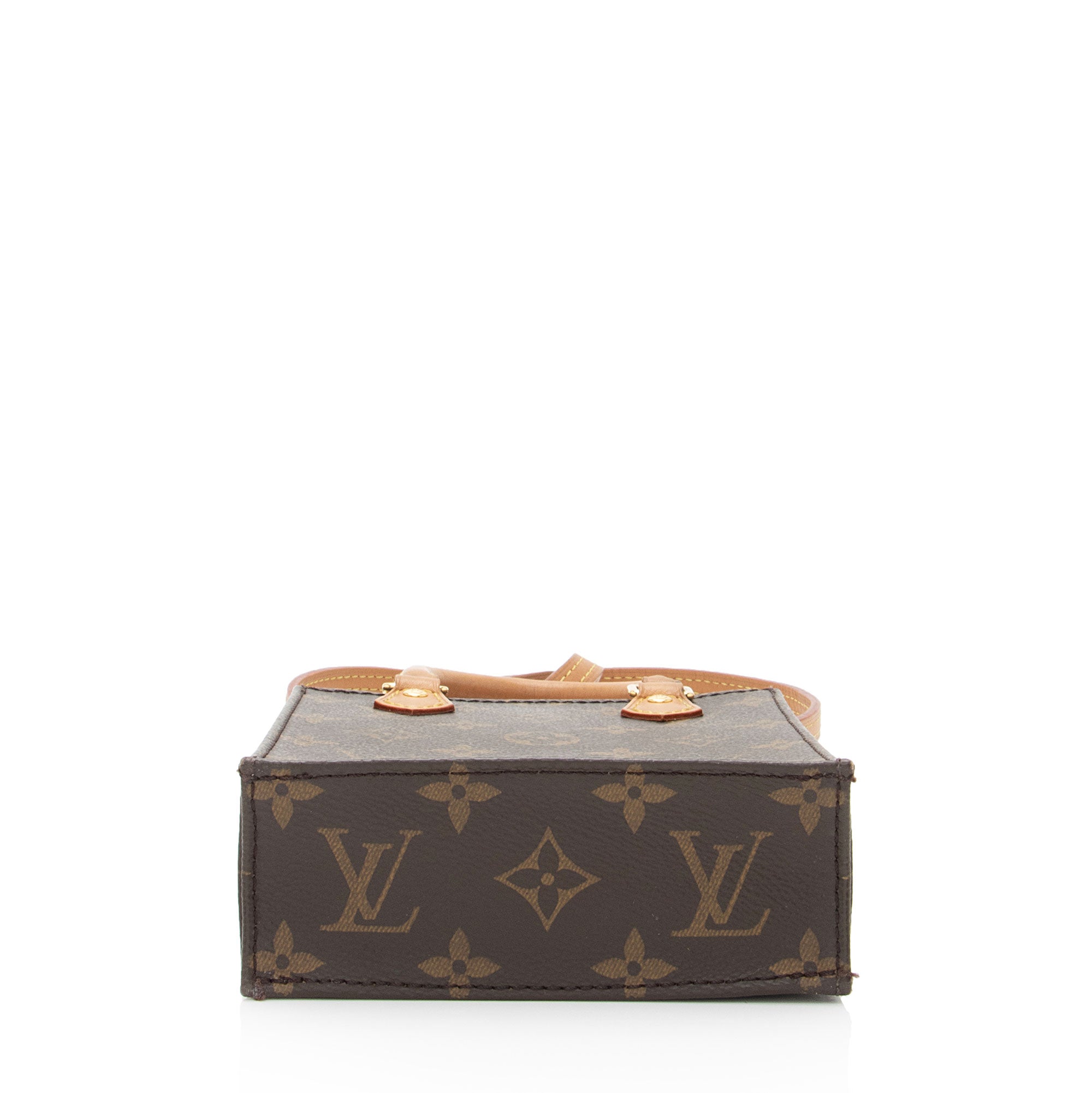 Louis Vuitton Monogram Canvas Petit Sac Plat Shoulder Bag (SHF-NcP7wa)