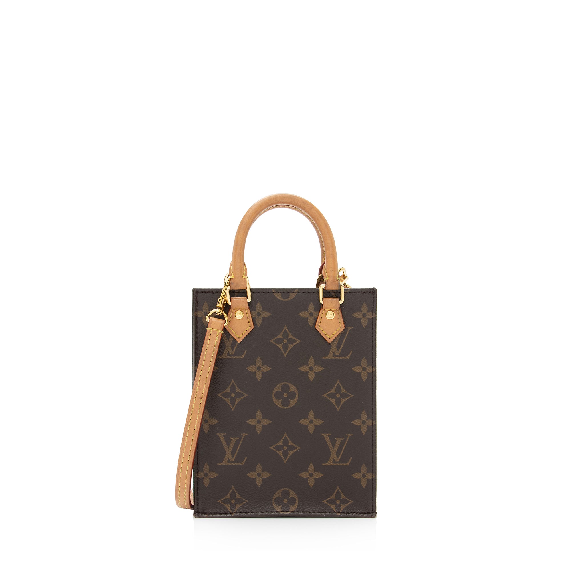 Louis Vuitton Monogram Canvas Petit Sac Plat Shoulder Bag (SHF-NcP7wa)