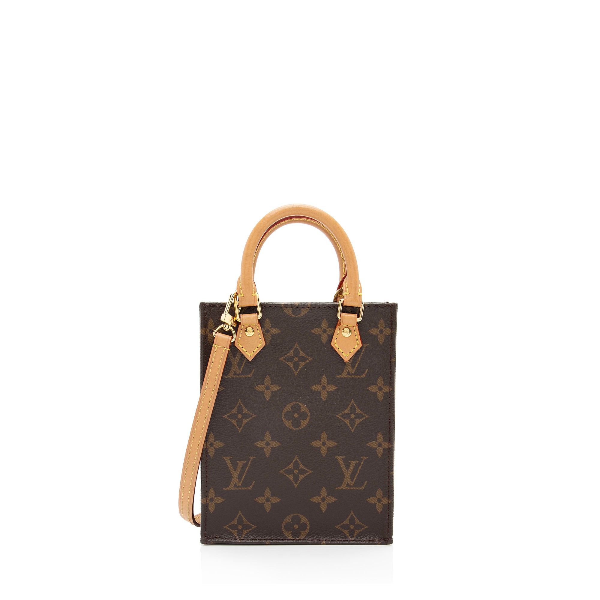 Louis Vuitton Monogram Canvas Petit Sac Plat Shoulder Bag (SHF-XKuDno)