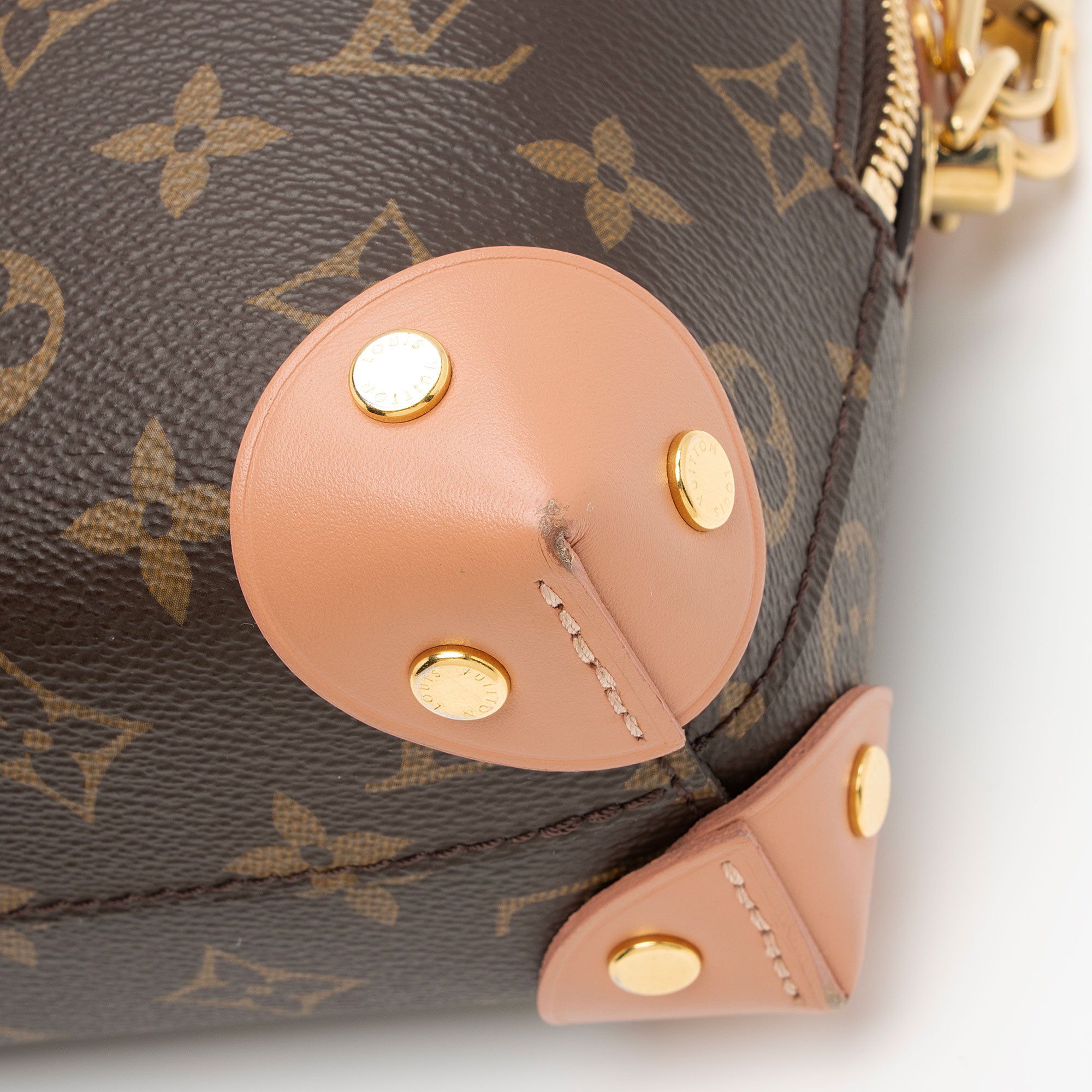 Louis Vuitton Monogram Canvas Petite Malle Souple Satchel (SHF-O504Pc)