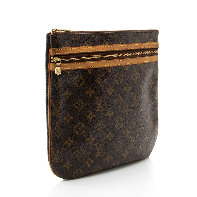 Louis Vuitton Monogram Canvas Pochette Bosphore Messenger Bag (SHF-Syd081)