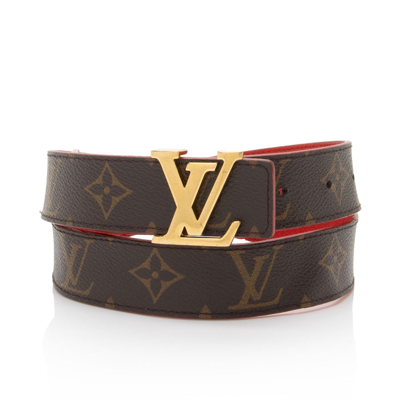 Louis Vuitton Monogram Canvas Reversible Initiales Belt - Size 32 / 80 (SHF-q66pQa)