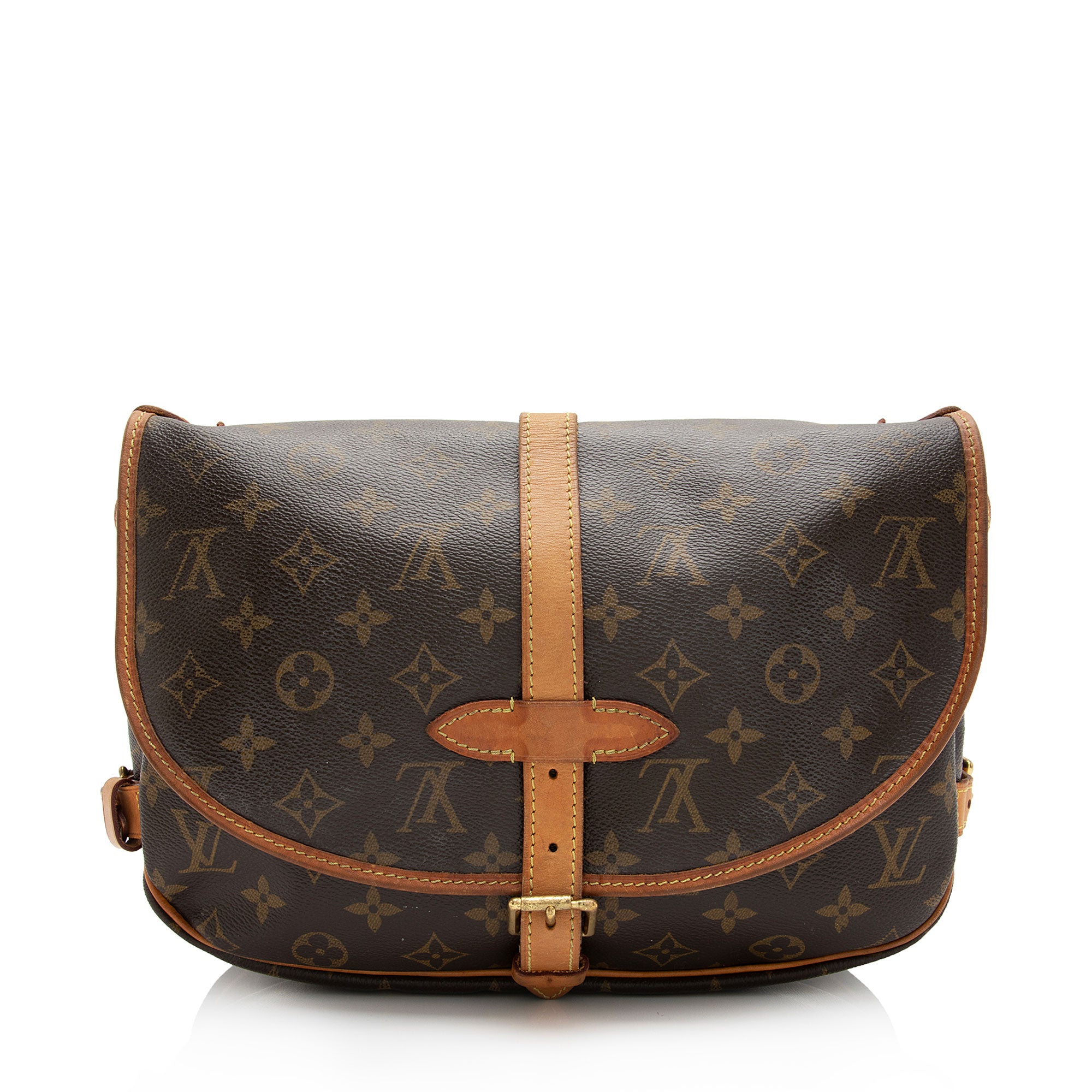 Louis Vuitton Monogram Canvas Saumur 30 Messenger Bag (SHF-0asoJo)