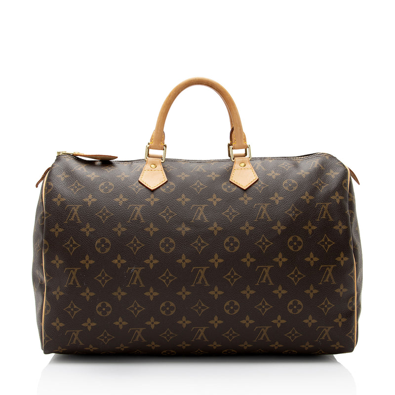 Louis Vuitton Speedy 40 Handbag in Brown Monogram Canvas and
