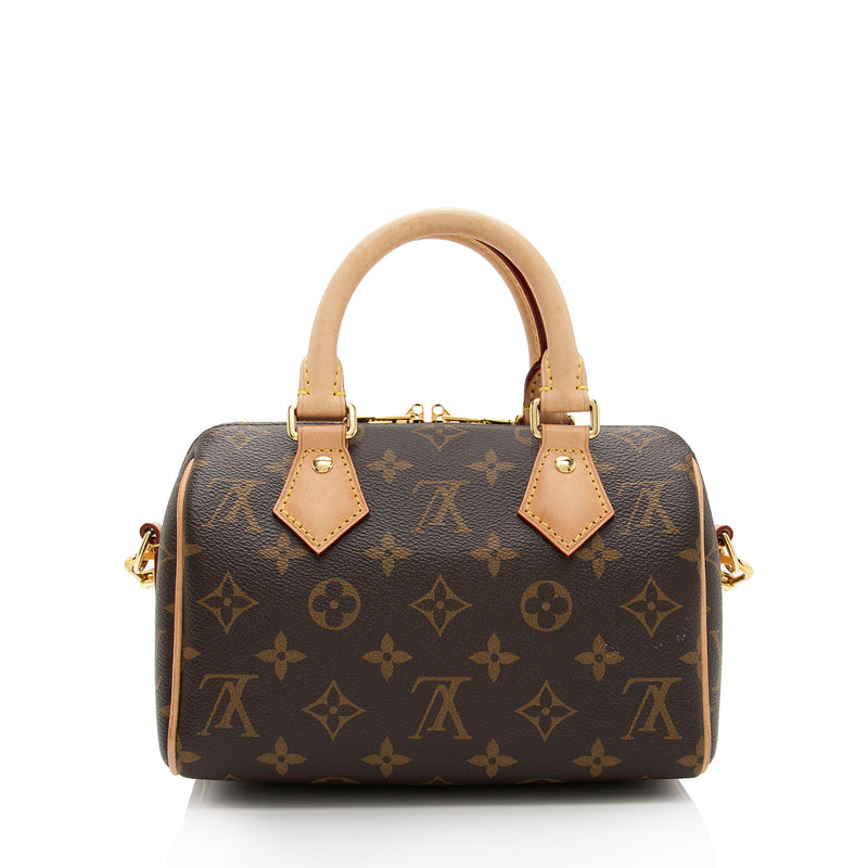 Louis Vuitton Speedy Bandouliere Bag Monogram Canvas 20 Brown