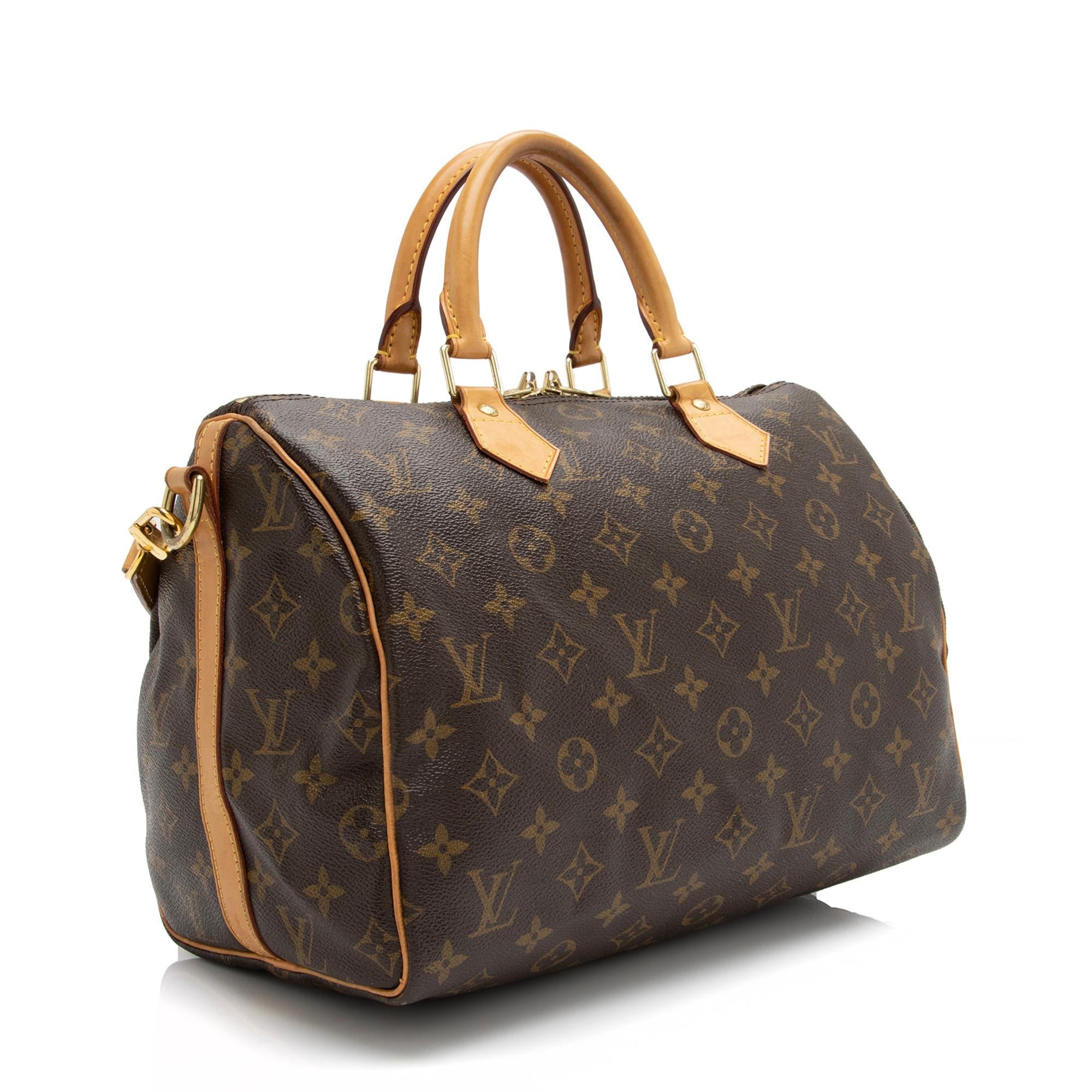 Louis Vuitton Monogram Canvas Speedy Bandouliere 30 Satchel (SHF-1ROIvf)