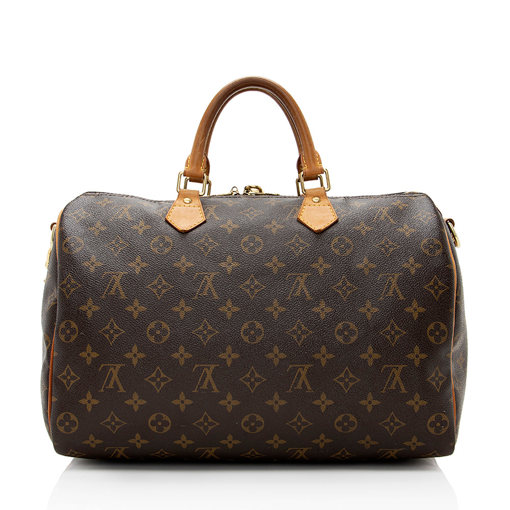 Louis Vuitton Monogram Canvas Speedy Bandouliere 35 Satchel (SHF-20549)