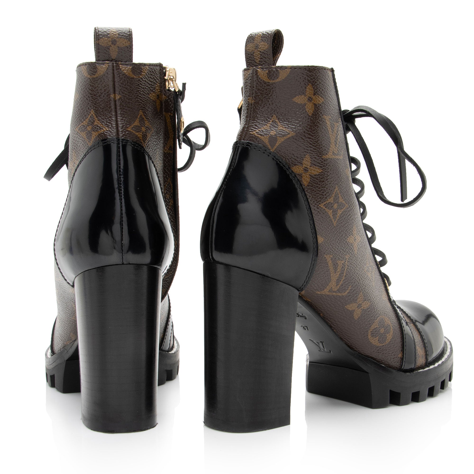 Louis Vuitton Monogram Canvas Star Trail Ankle Boots - Size 7 / 37 (SHF-leJeSk)