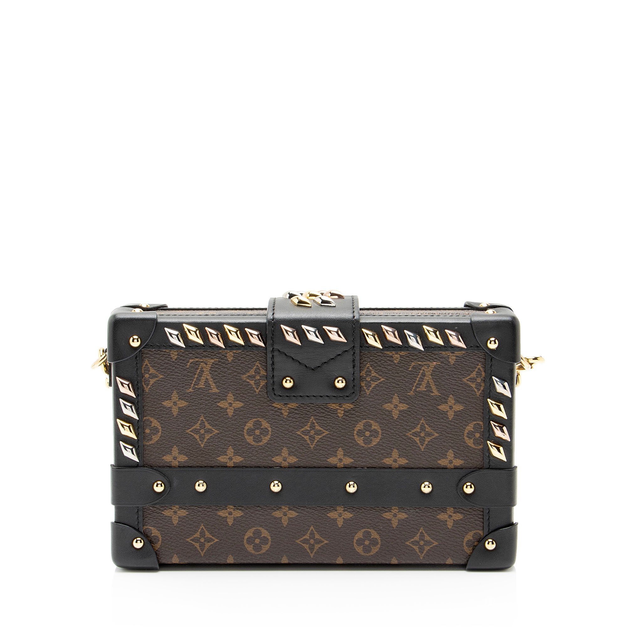 Louis Vuitton Monogram Canvas Diamond Stud Petite Malle Bag