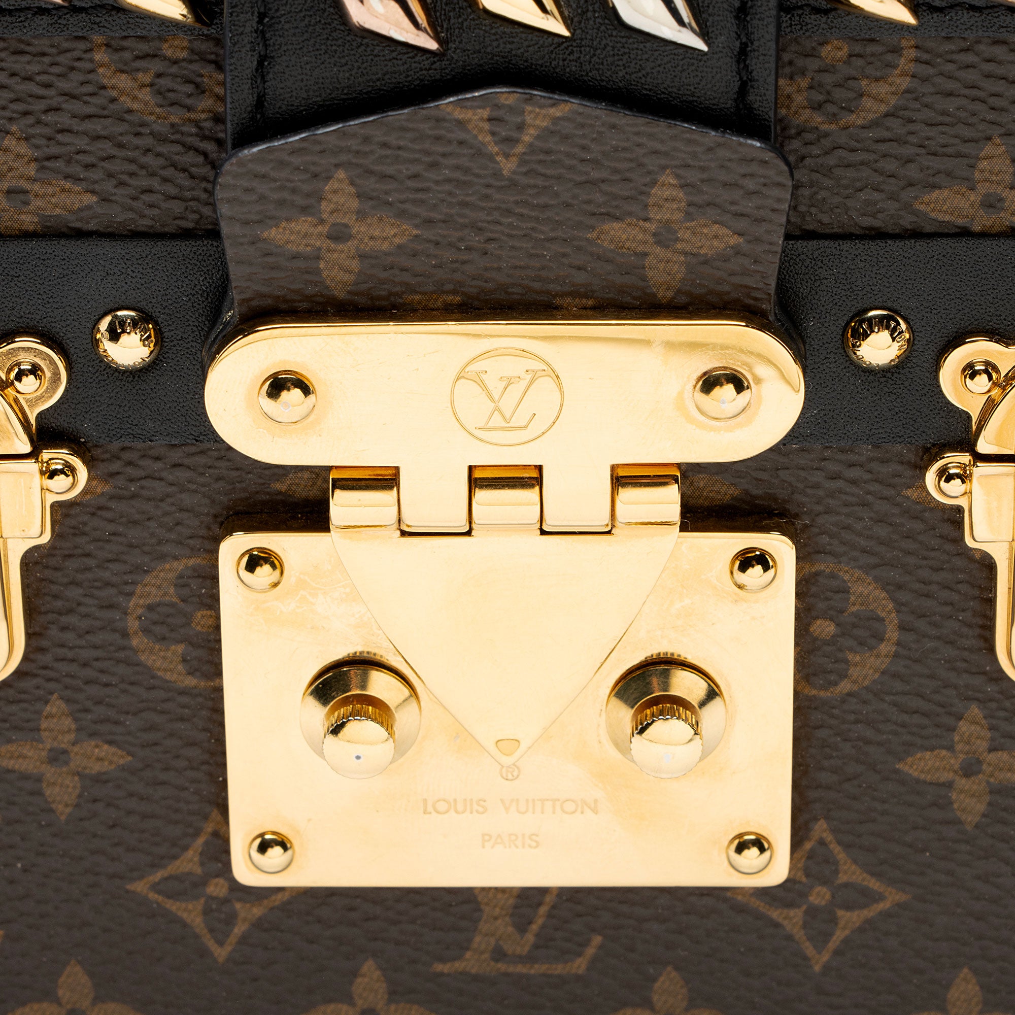 Louis Vuitton Monogram Canvas Diamond Stud Petite Malle Bag