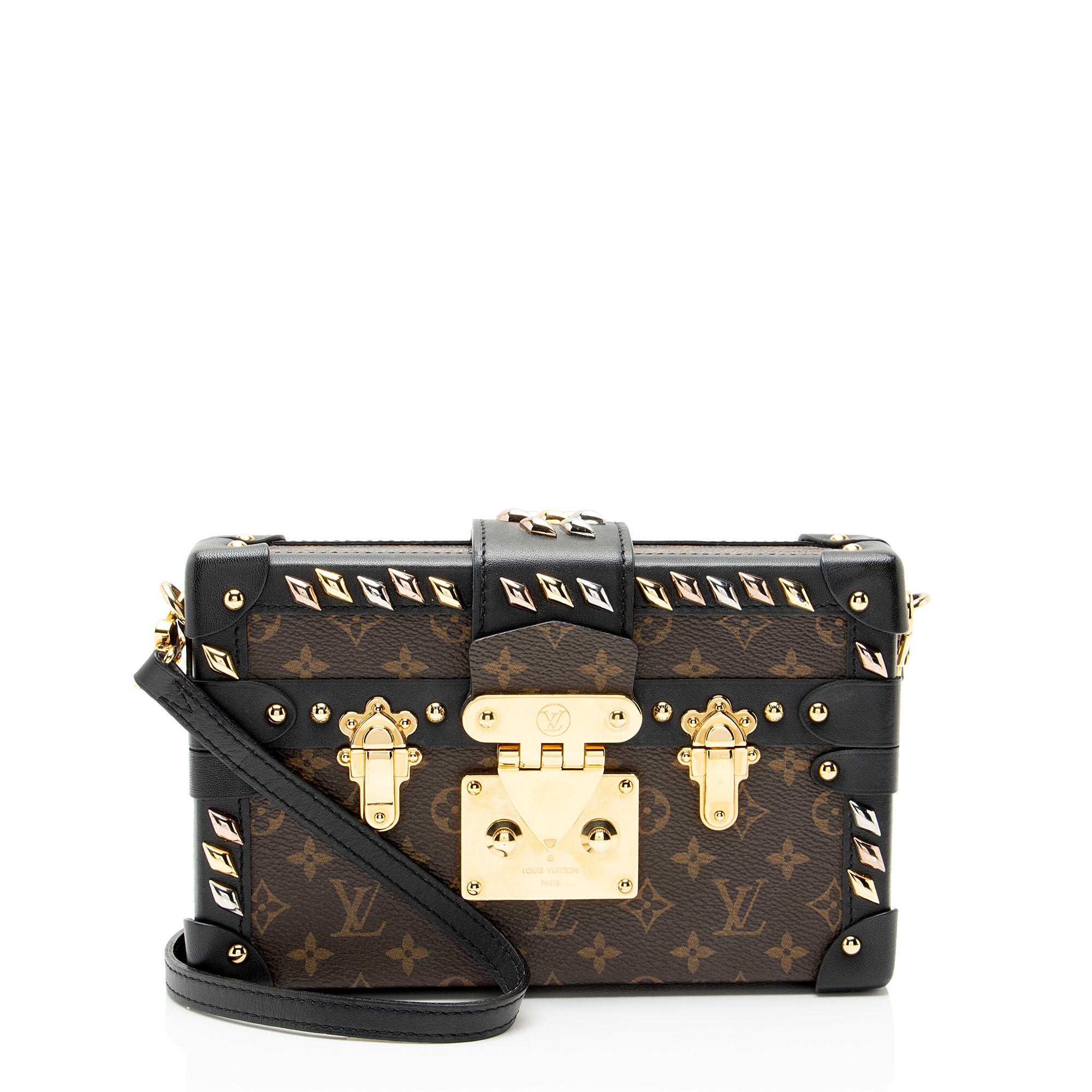 Louis Vuitton Monogram Canvas Diamond Stud Petite Malle Bag