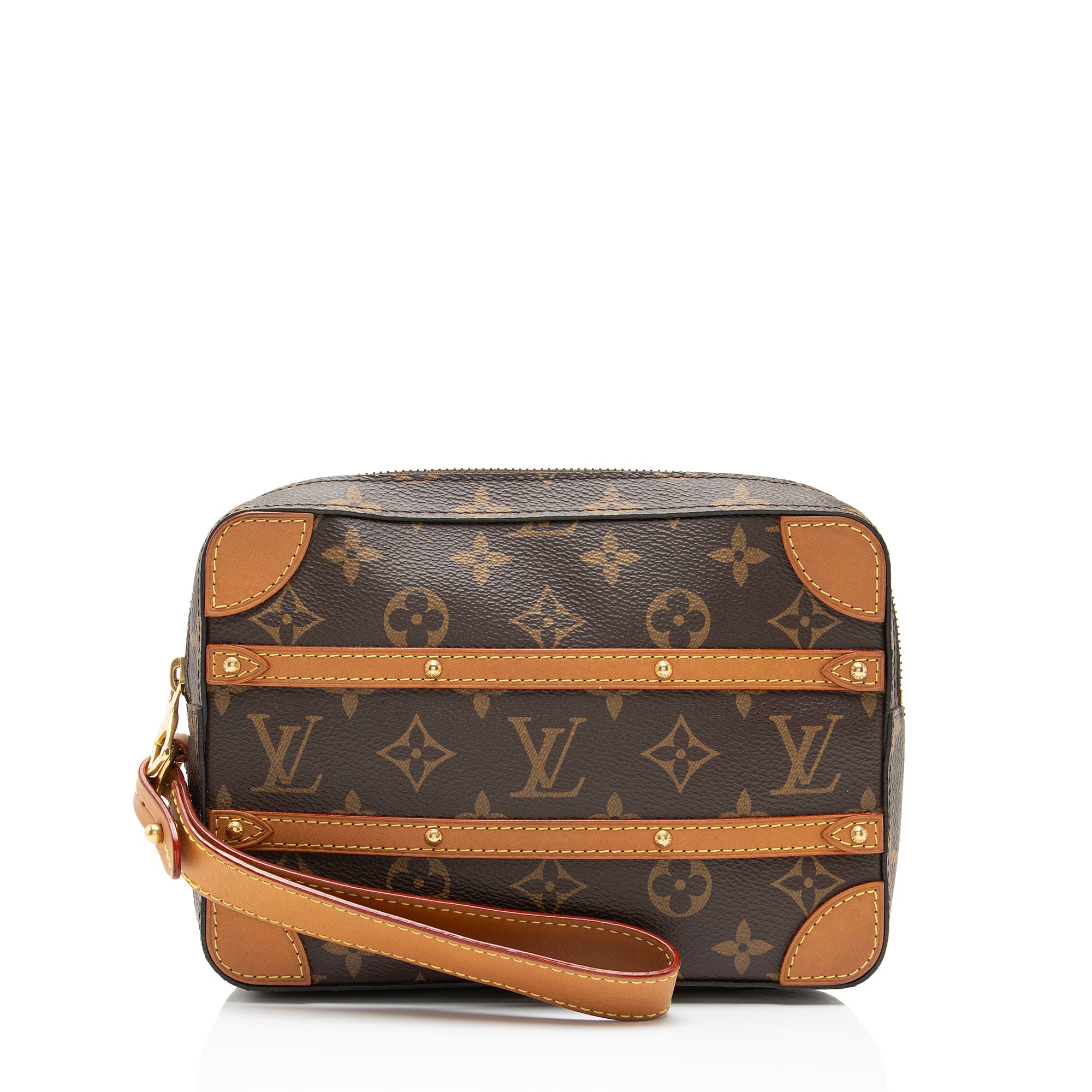 Louis Vuitton Monogram Canvas Studded Soft Trunk Pouch