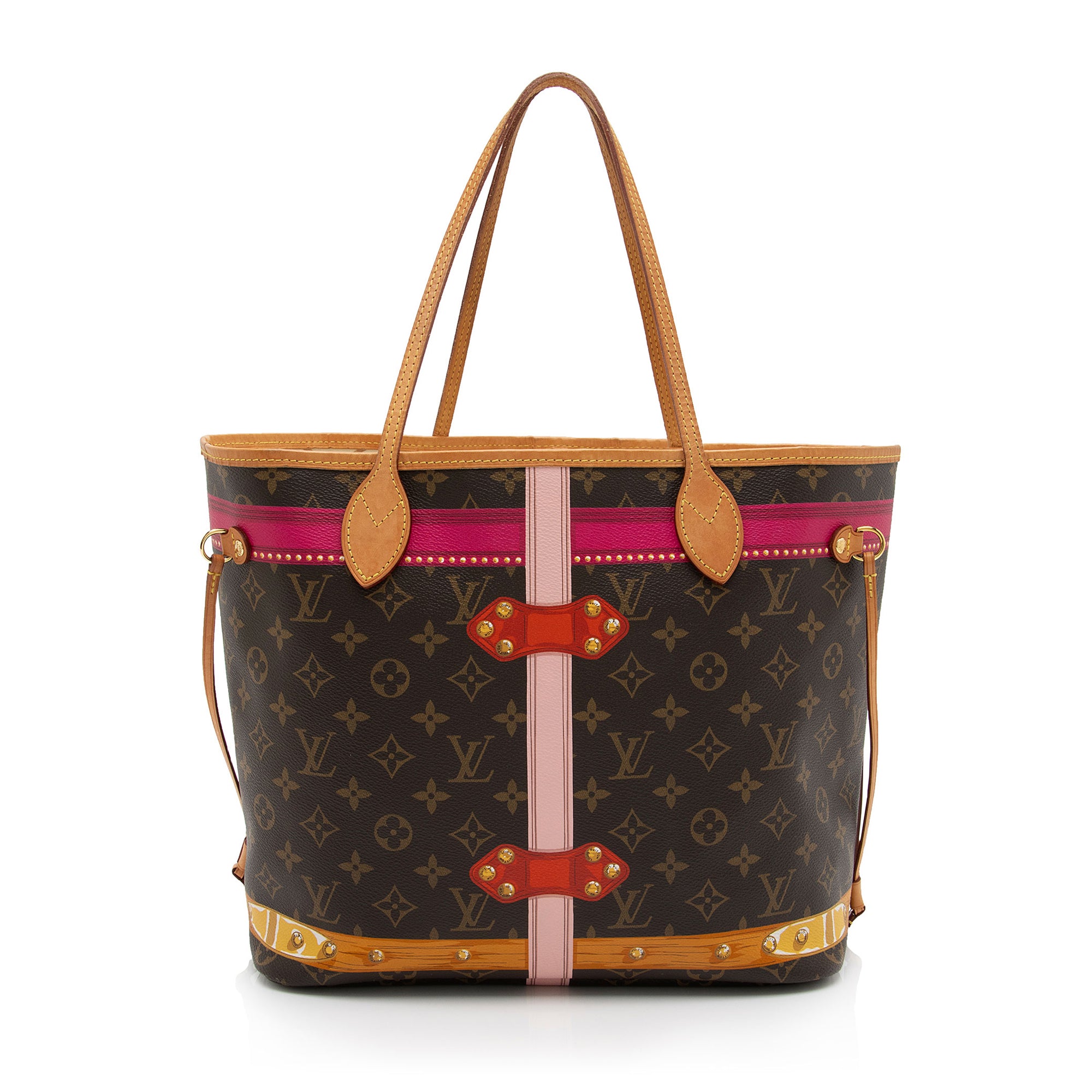 Louis Vuitton Monogram Canvas Summer Trunk Neverfull MM Tote (SHF-pNZbIg)