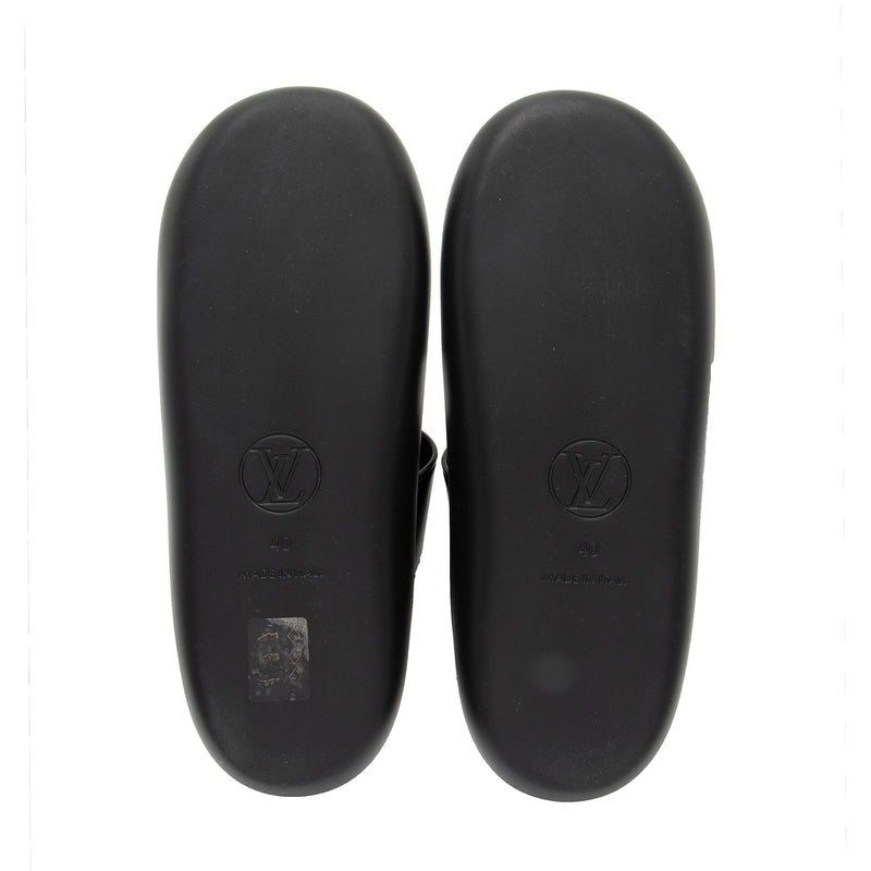 Louis Vuitton Monogram Canvas Sunbath Mule Sandals - Size 10 / 40 (SHF-dk7mat)