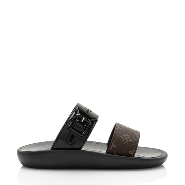 Louis Vuitton Monogram Canvas Sunbath Mule Sandals - Size 10 / 40 (SHF-dk7mat)