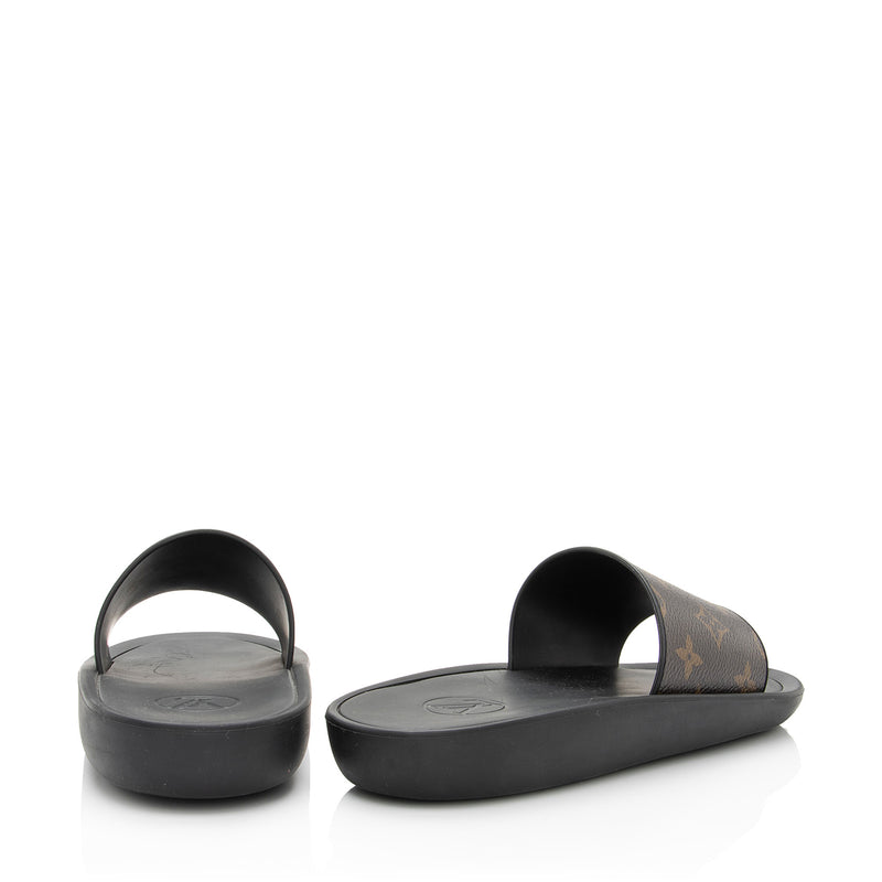 Louis Vuitton Womens Open Told Footbed Slide-Black