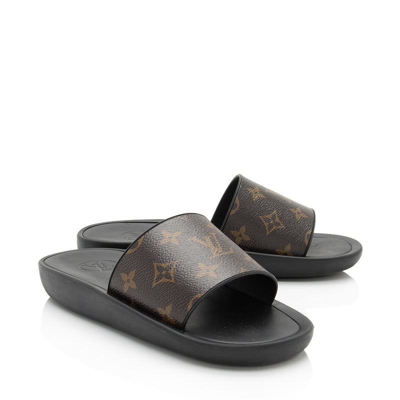 Louis Vuitton Monogram Canvas Sunbath Slide Sandals - Size 6 / 36