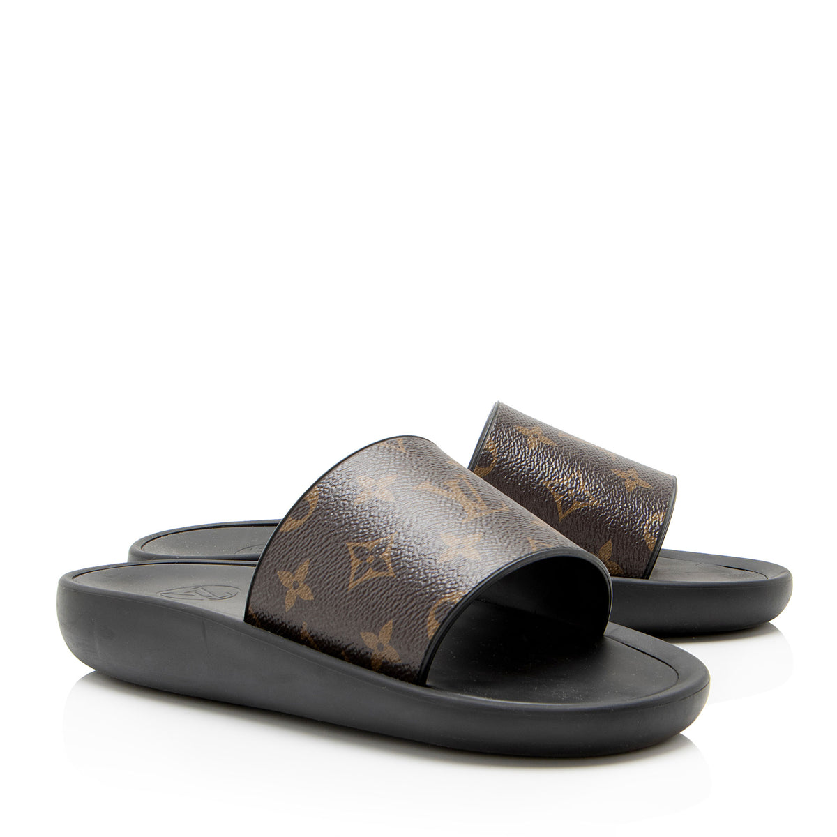 Louis Vuitton Monogram Canvas Sunbath Slide Sandals - Size 8 / 38
